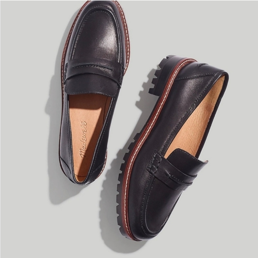 Madewell The Corinne Lugsole Loafer In True Black 8 1/2